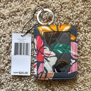 BNWT Vera Bradley Campus Double ID Holder - Coastal Paradise